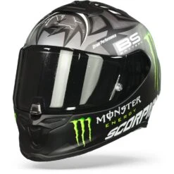 Scorpion EXO-R1 Air Fabio Monster Replica Mat Zwart-Zilver Integraalhelm -Motorfiets Accessoires Verkoop scorpion exo r1 air fabio monster replica matt black silver frontpage