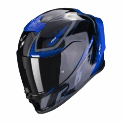 Scorpion Exo-R1 Evo Air Gaz Metaal Zwart-Blauw Integraalhelm