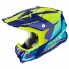 Scorpion VX-22 Air Attis Blauw-Neon Geel Crosshelm