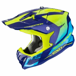 Scorpion VX-22 Air Attis Blauw-Neon Geel Crosshelm