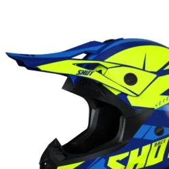 SHOT Peak Pulse Revenge Navy Neon Yellow Blue Glossy -Motorfiets Accessoires Verkoop shot peak pulse revenge navy neon yellow blue glossy 1