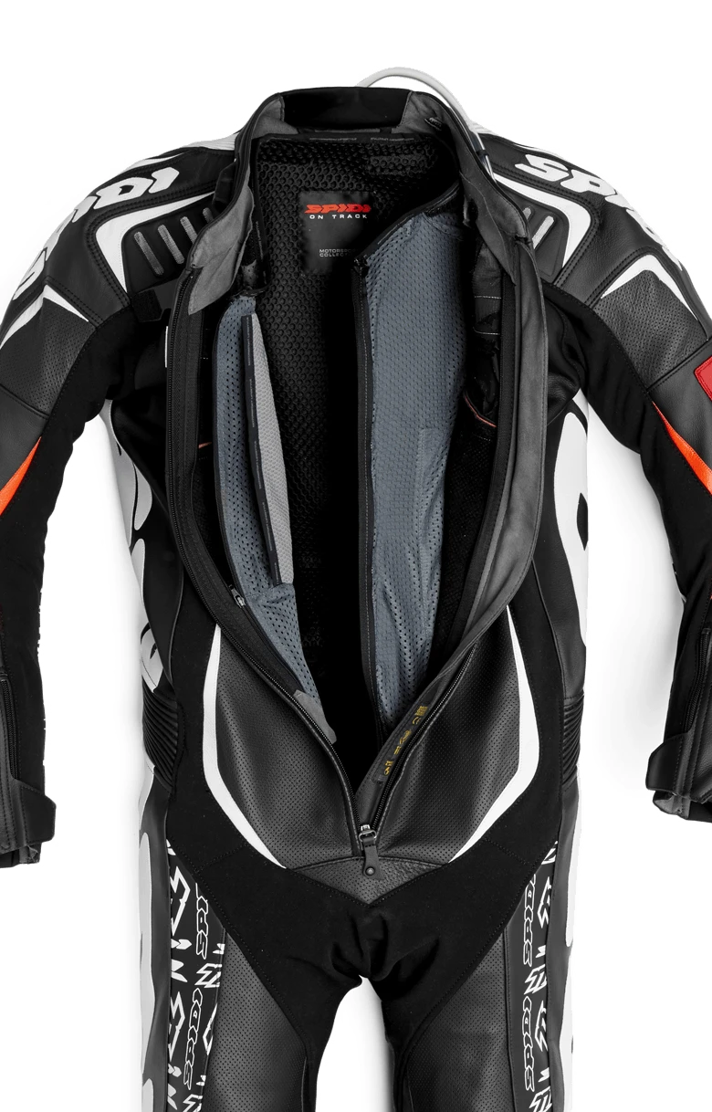 Spidi Track Replica Evo Black White One Piece Racing Suit 4 Spidi Track Replica Evo Black White One Piece Racing Suit - Afbeelding 2
