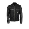 Helstons Winston Canvas Cotton Leather Black Black Jacket